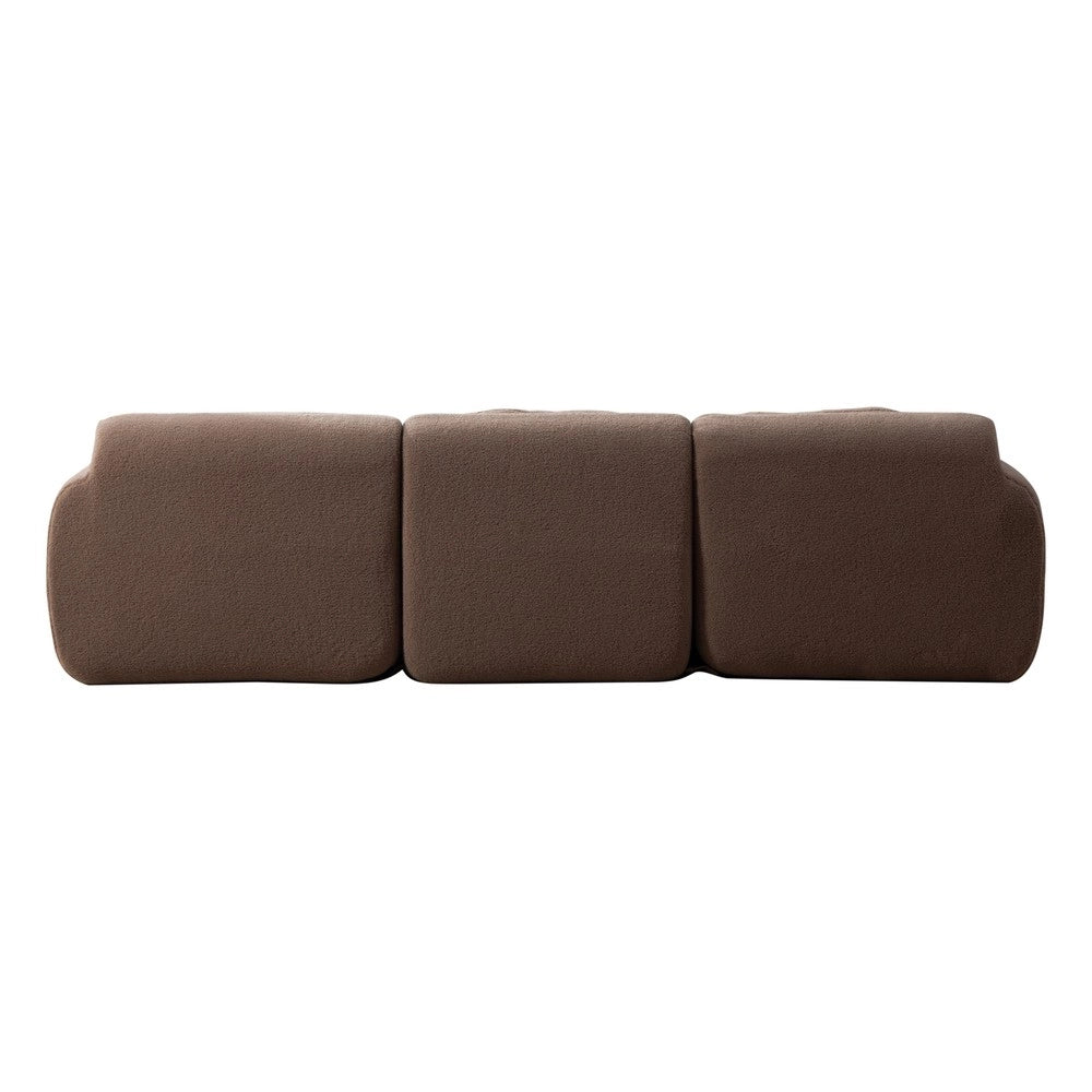 Divano Modulare in Tessuto Chenille ¨C MINIMAL ¨C Beige, Schiumato 30D
