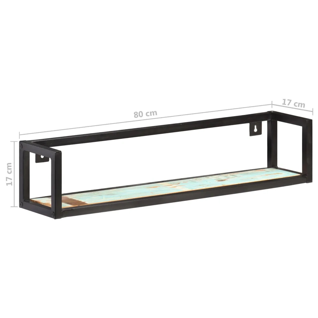 Mensole a Muro 2 pz 80 cm in Legno Massello di Recupero cod mxl 57889