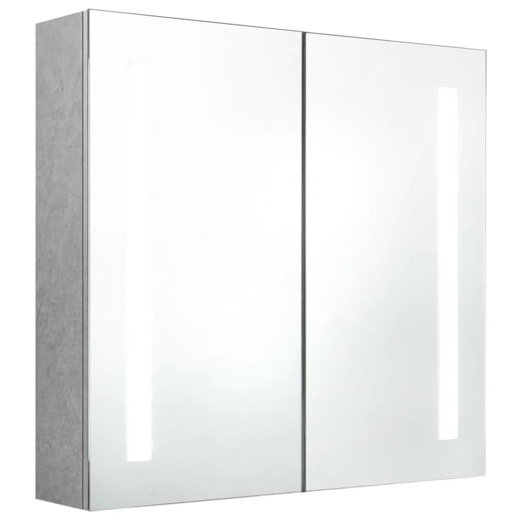 Mobile da bagno con specchio LED 62 x 14 x 60 cm MDF grigio 02_0006606