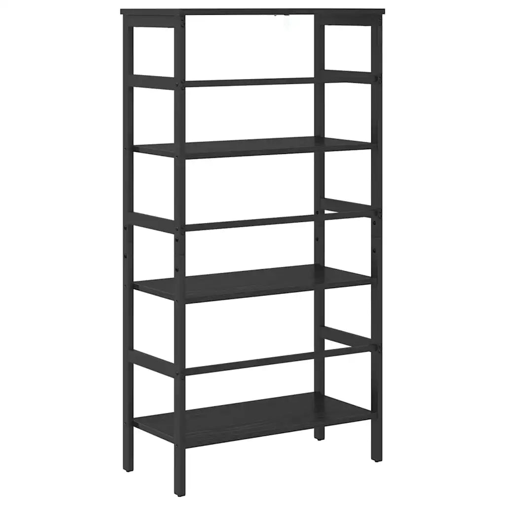 Libreria-Scaffale per Libri-Mobile di Stoccaggio Rovere Nero 60 x 29,5 x 115 cm Legno multistrato