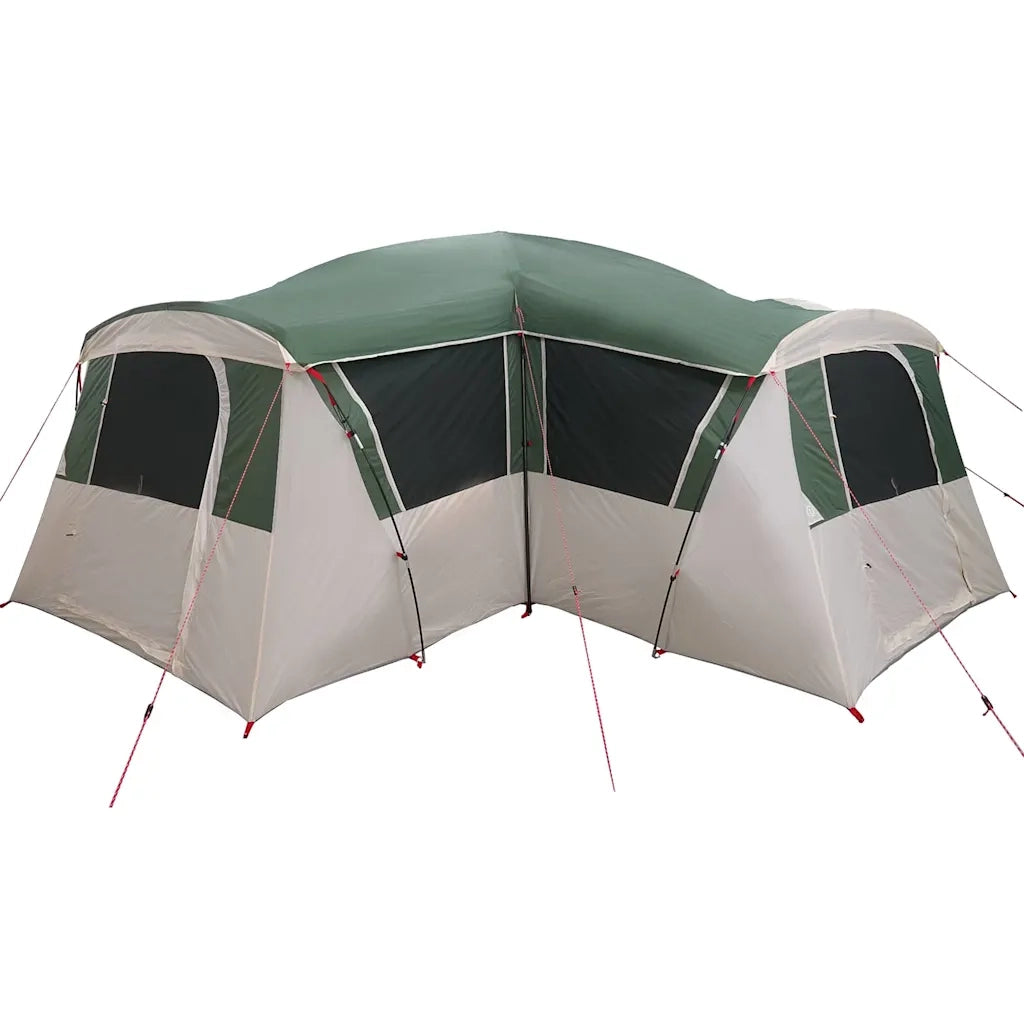 Tenda per Famiglia 20 Persone Verde e Bianco 745 x 700 x 217 cm