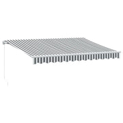 Tenda da Sole | Tenda parasole Retrattile Manuale con LED Antracite e Bianco