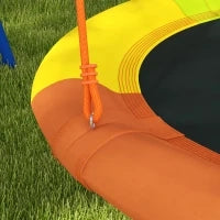 Altalena da Giardino a Nido per 1-2 Bambini in Metallo Rinforzato, 196x172x180cm, Multicolore