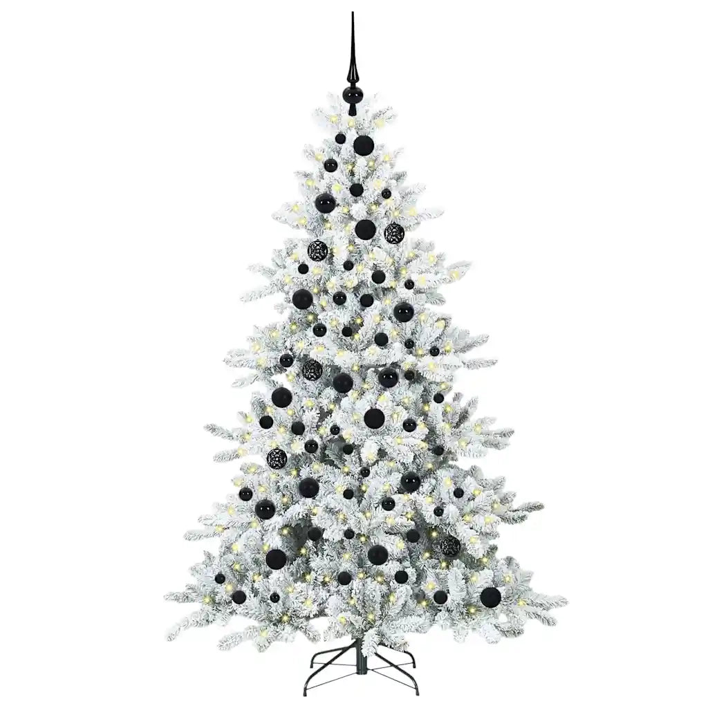 Albero di Natale Artificiale-Albero Natalizio con Rami Pieghevoli Bianco 180 cm 116069