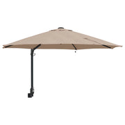 Moderno ombrellone da giardino basculante dal design pulito 248 x 248 x 148 cm in poliestere color tortora 02_0058645