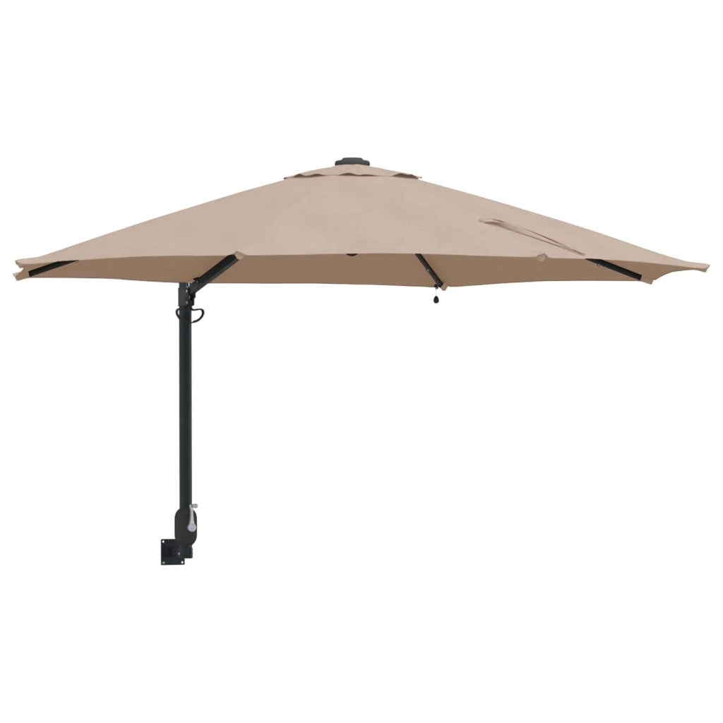 Moderno ombrellone da giardino basculante dal design pulito 248 x 248 x 148 cm in poliestere color tortora 02_0058645