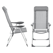 Set di 2 sedie da giardino Errenteria con braccioli e schienale reclinabile grigio chiaro 03_0009603
