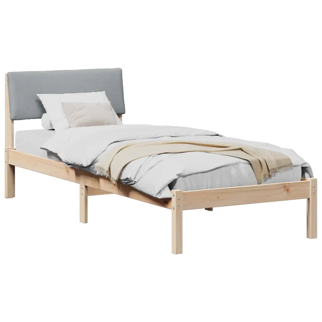 Struttura del Letto Marrone e grigio chiaro 75 x 190 cm