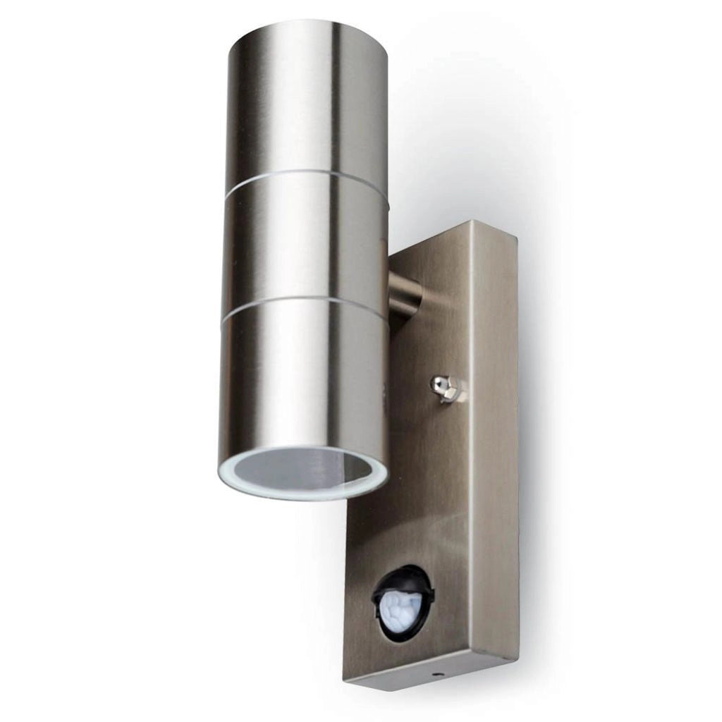 Wal Fitting GU10 con sensore in acciaio per il corpo a 2 vie IP44