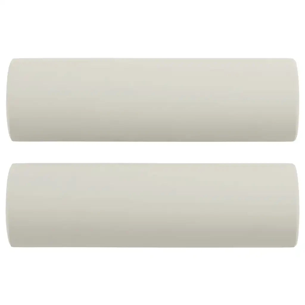 Divano a 2 Posti con Cuscini Crema 140 cm in Velluto 3200889