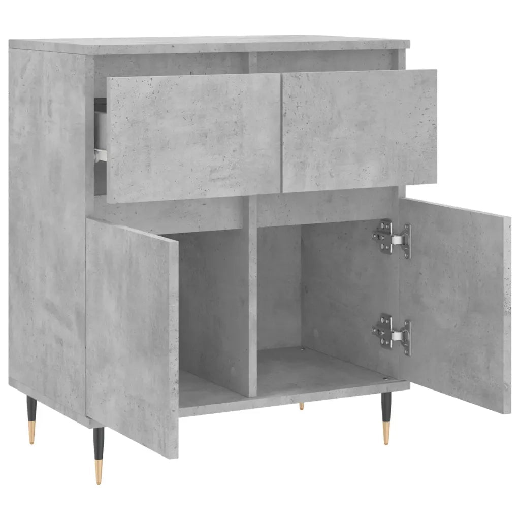 Credenza-Buffet-Armadio da cucina Grigio Cemento 60x35x70 cm in Legno Multistrato 169769