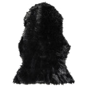 Tappeto in Tappeto finta pelle di montone Nero 63 x 95 cm alto pelo rustico