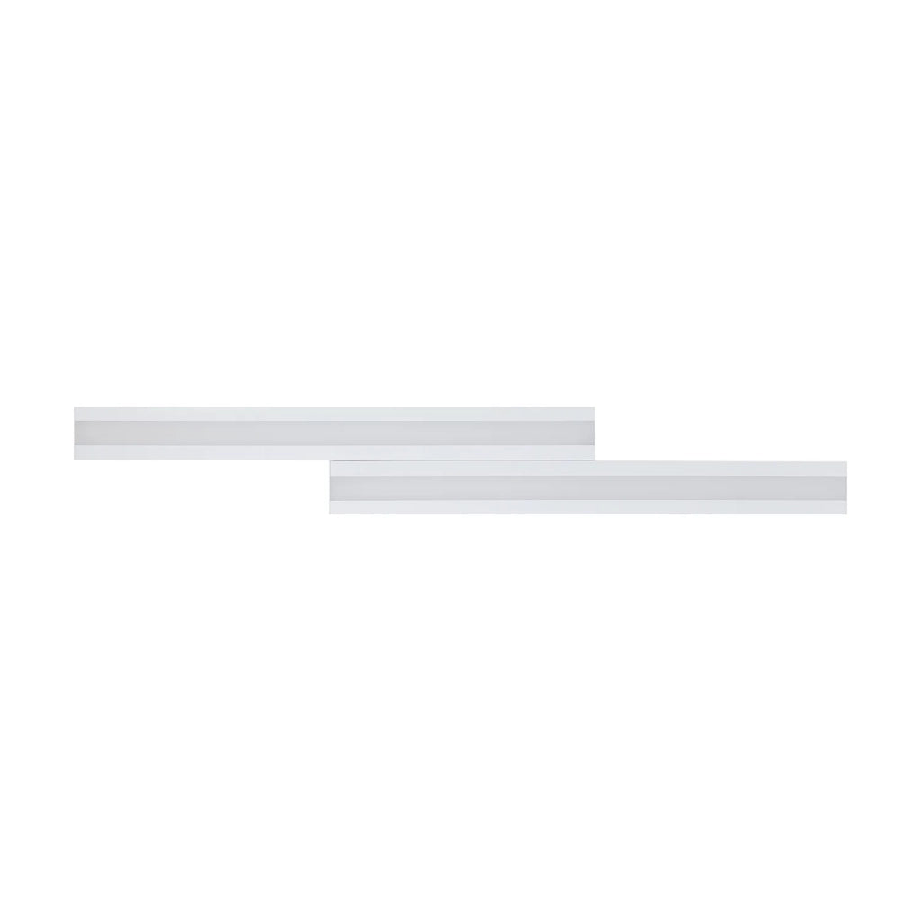 Plafoniera Contemporanea Saliteras-Z Acciaio Bianco 2 Luci Led Integrato 10,2W