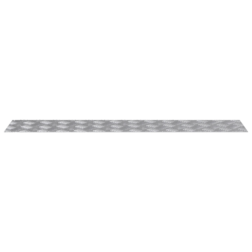 Plance a Motivo Checker in Alluminio 4 pz Antiscivolo 100x20 cm