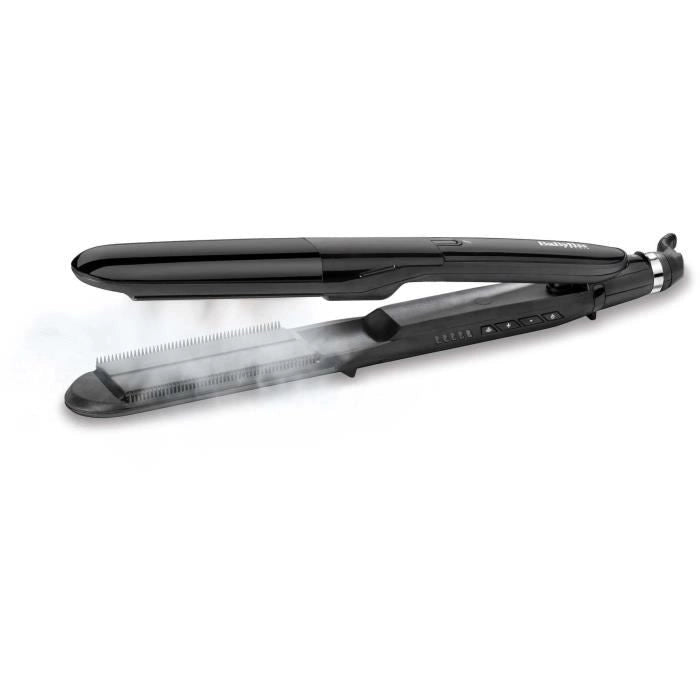 BABYLISS ST492E Steam Straight Steam Straightener - Piastre in ceramica larghe 39 mm - 5 temperature 150C-230C-Riscaldatore avanzato in ceramica
