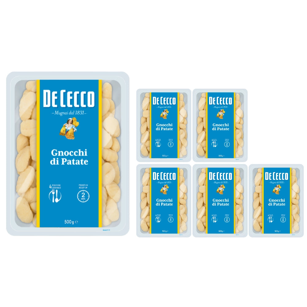 De cecco gnocchi di patate fresche pasta 6 confezioni da 500 grammi