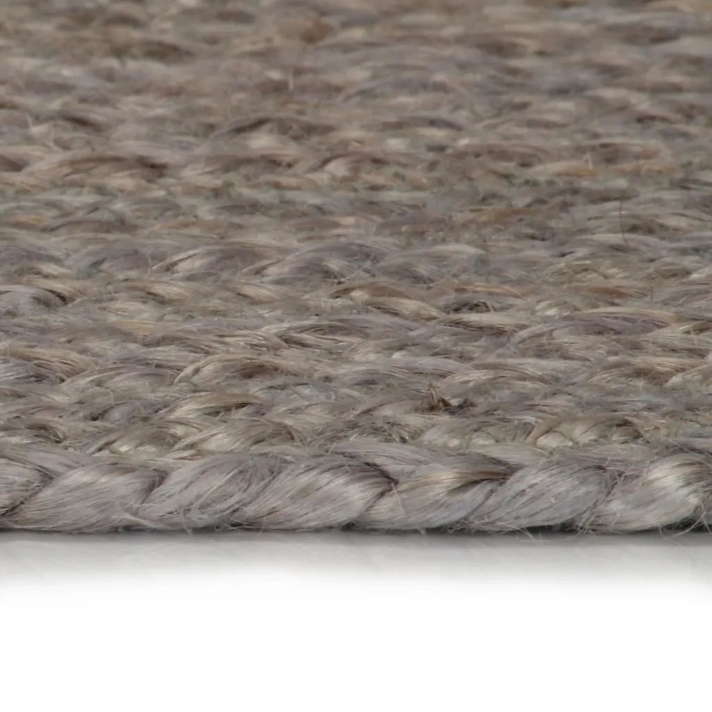 Tappeto Lavorato a Mano in Juta Rotondo 150 cm Grigio 133664