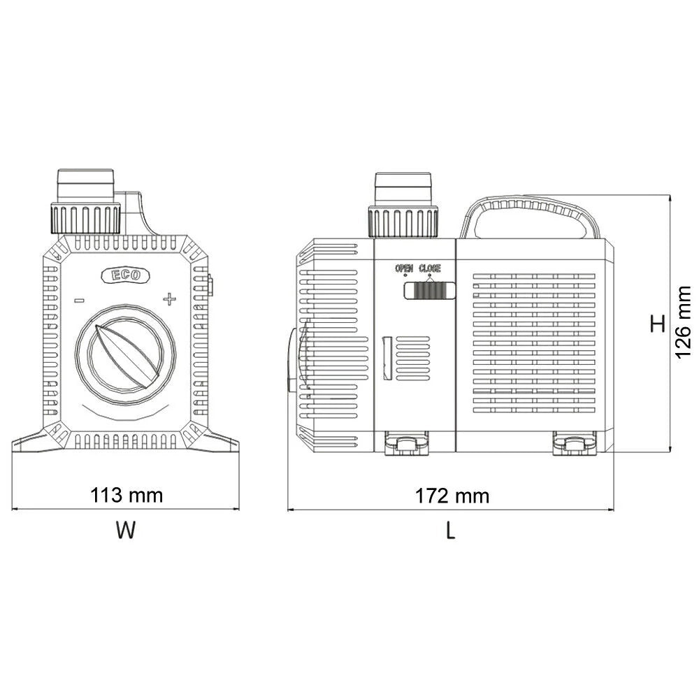 Pompa per acqua da laghetto ecologica con filtro per filtrazione del ruscello 3000 litri all'ora 20 watt koi 16_0002046