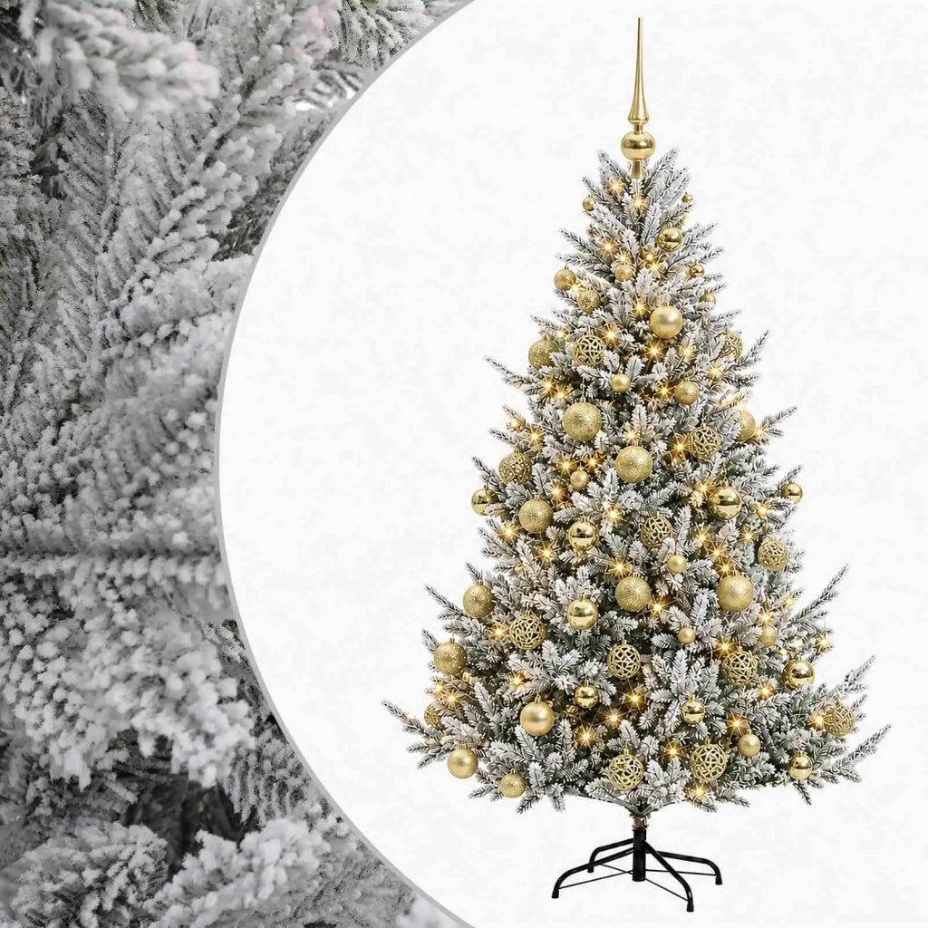Albero di Natale artificiale con palline 210 cm 300 LED 3466555