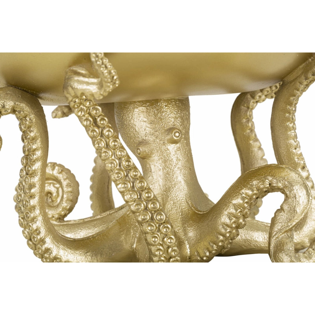 Vassoio Polipo 2, Oro, Poliresina, 30x30x18 cm