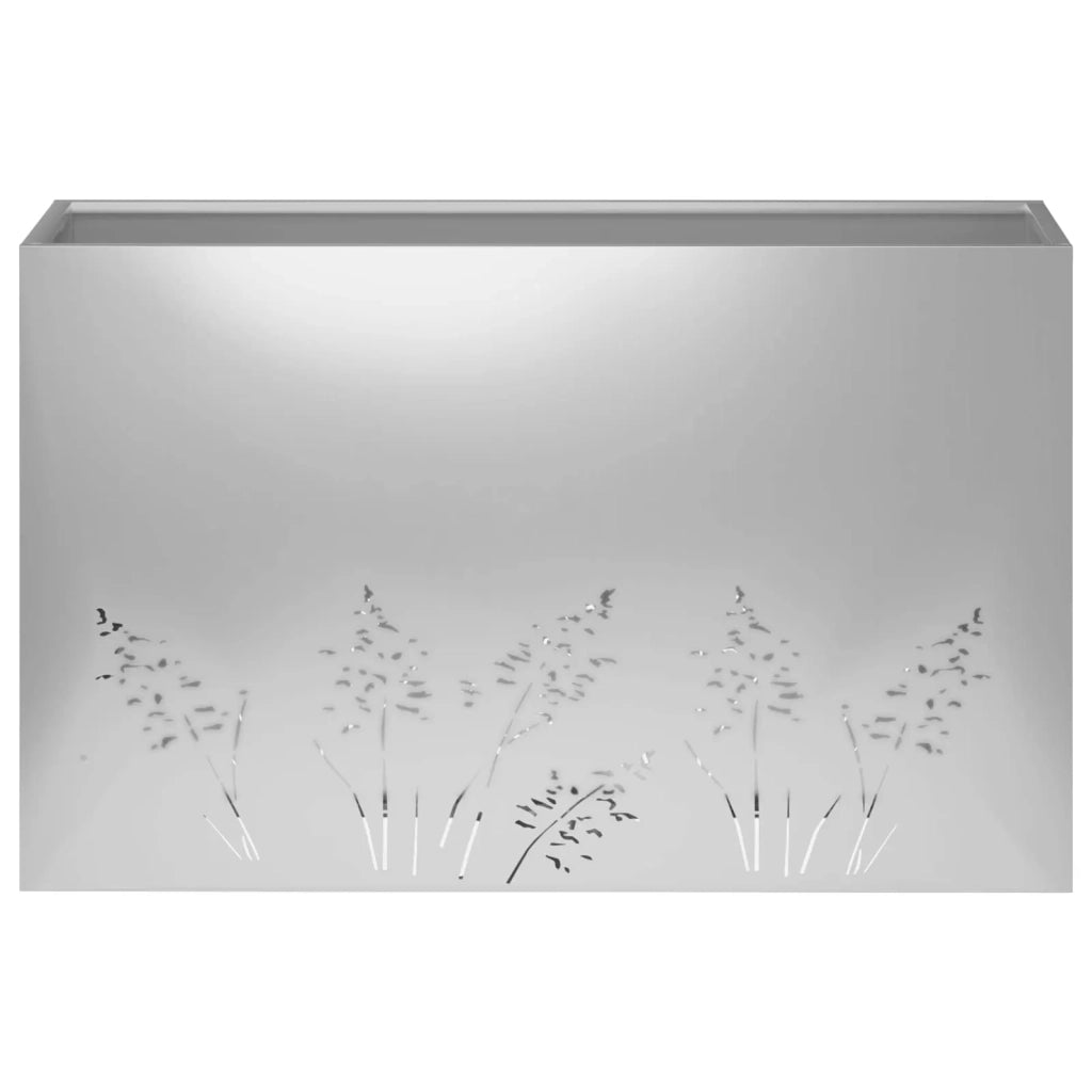 Vaso da giardino Argento 80 x 30 x 49 cm Acciaio zincato 8005844