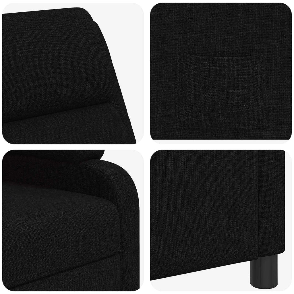 Divano Sedia-Poltrona reclinabile Nero Tessuto 947010