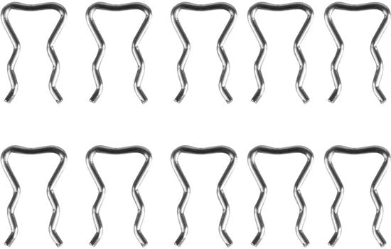 Kit di clip per iniettore 10 pezzi - Clip di alimentazione - Clip metalliche - Acciaio resistente - Supporto sistema di iniezione - Diametro interno 10,5 mm - Clip per iniettore