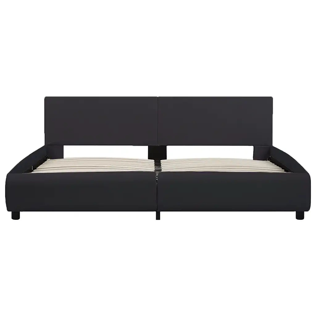 Giroletto con LED Nero in Similpelle 160x200 cm 285484