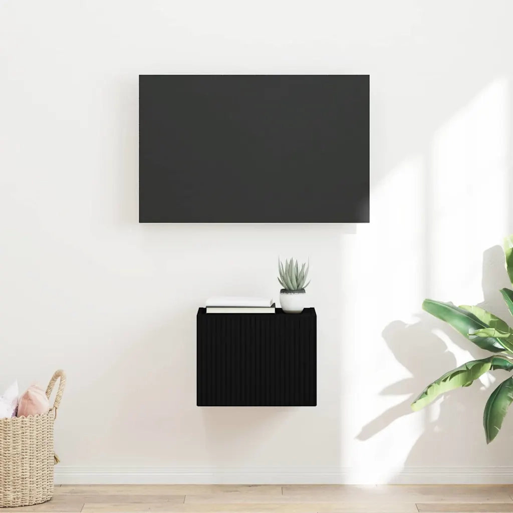 Mobile TV da parete Nero 39 x 31 x 29,5 cm Legno multistrato