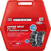 Set due pezzi catene da neve 16MM gruppo 230 per SUV 4x4 e trasporto leggero