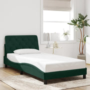 Giroletto senza Materasso Verde Scuro 100x200 cm in Velluto 3207908