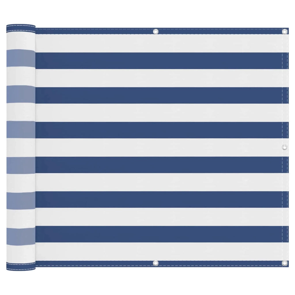 Schermo da balcone | Paravento da Balcone Blu e Bianco 100 x 200 cm Tessuto Oxford