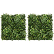 Pannello Parete Vegetale Artificiale Ayla 100x100 cm x2 per Giardino e Casa