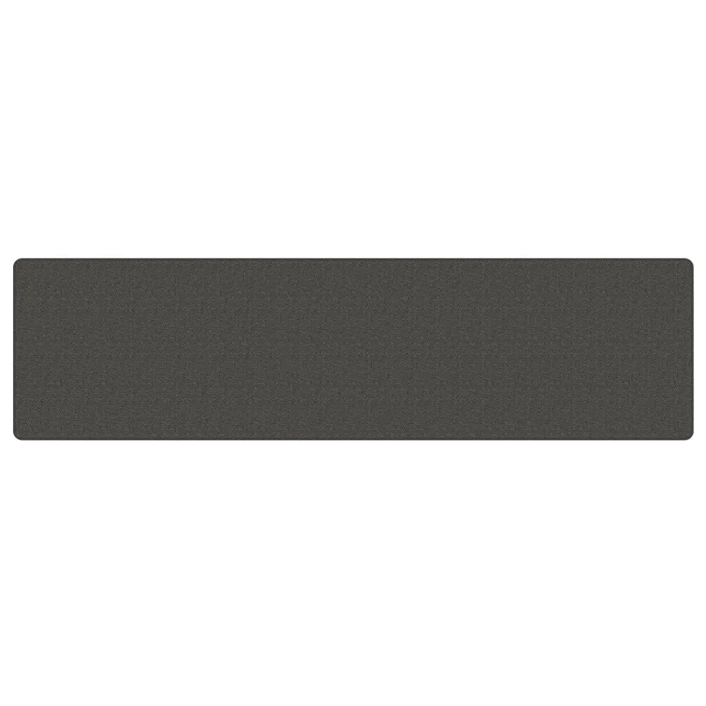 Tappeto Corsia Aspetto Sisal Antracite 80x300 cm