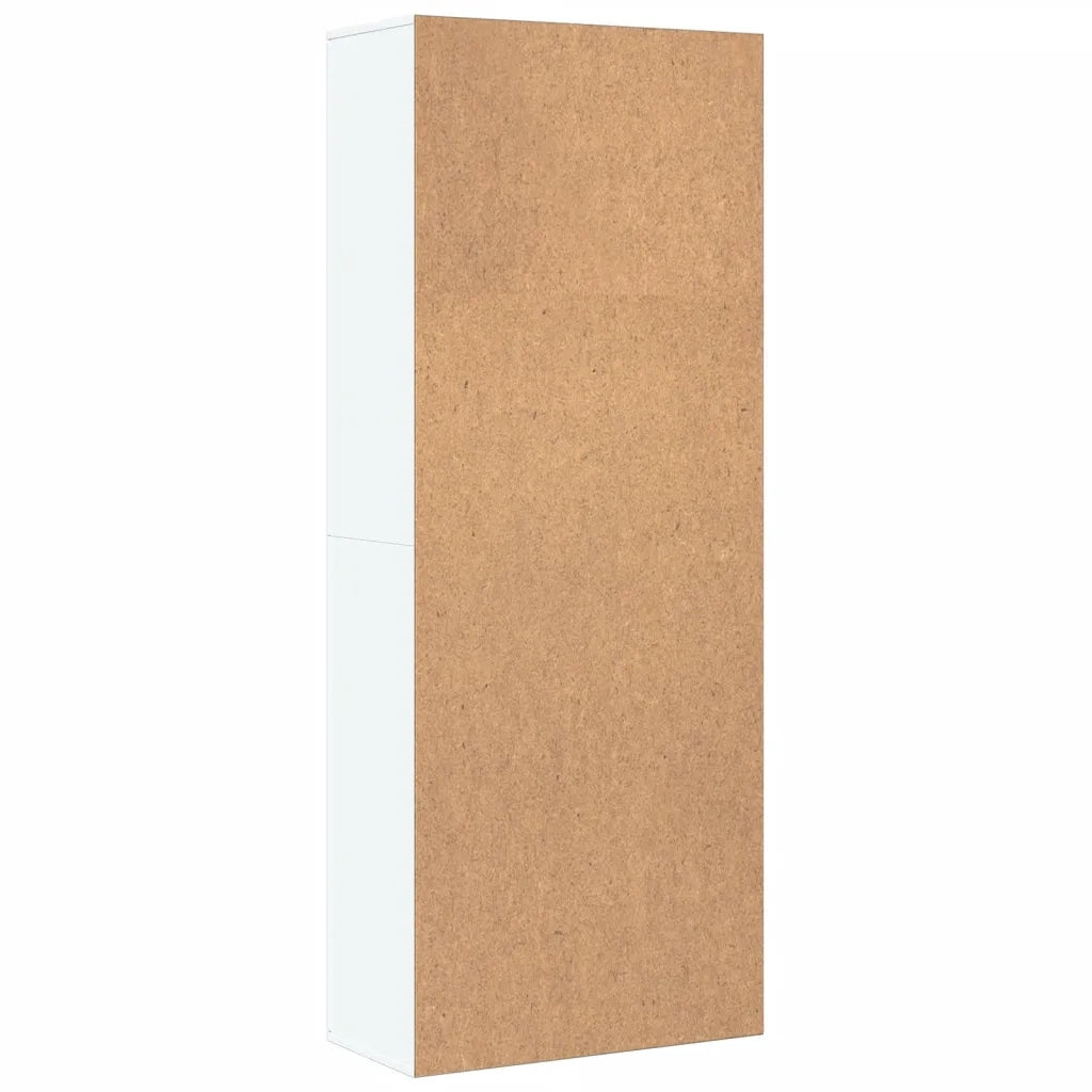 Credenza-Buffet-Armadio da cucina Bianca 70x35x180 cm in Legno Multistrato