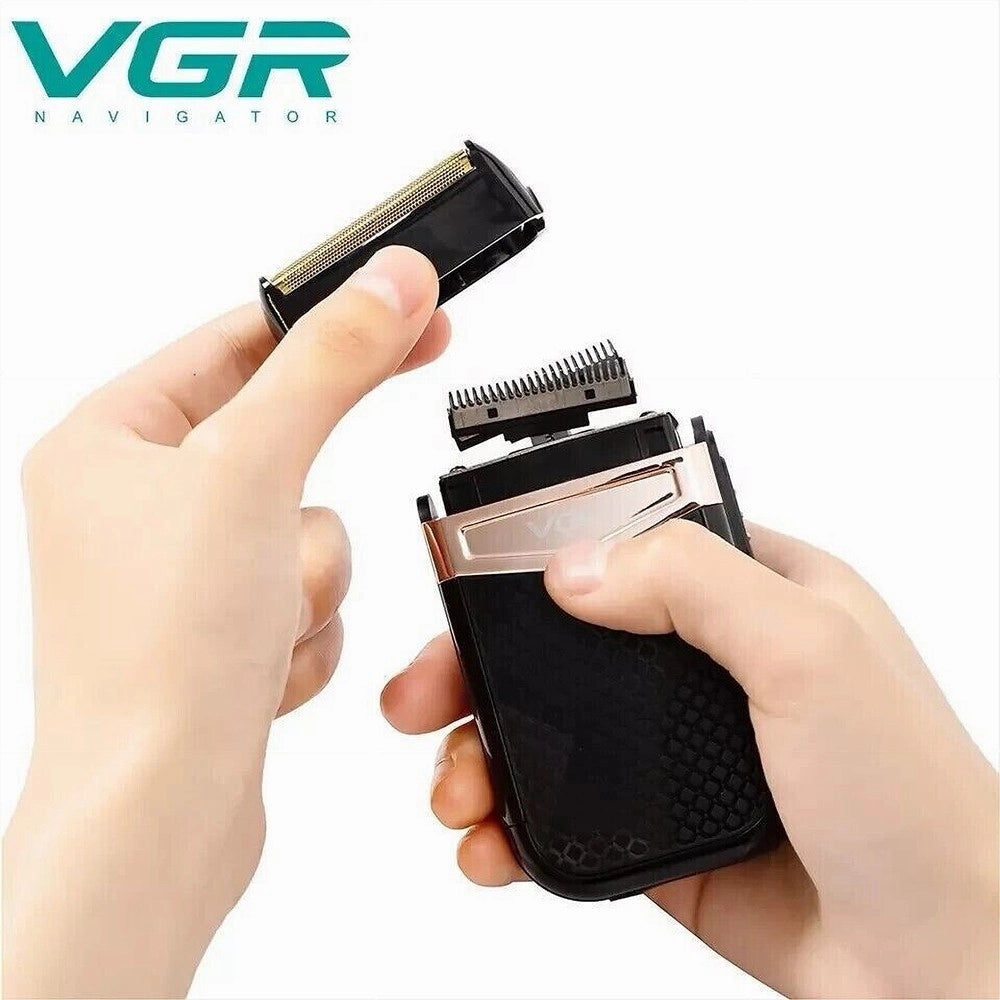 Trade Shop - Vgr V-331 Foil Shaver Rasoio Professionale Barber Rasatura A Pelle Usb -