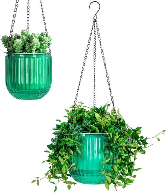 Set di due vasi da giardino da appendere 13,5/21cm per piante vasi da appendere per piante vasi da giardino per esterno vaso da appendere per piante vaso da appendere per interno