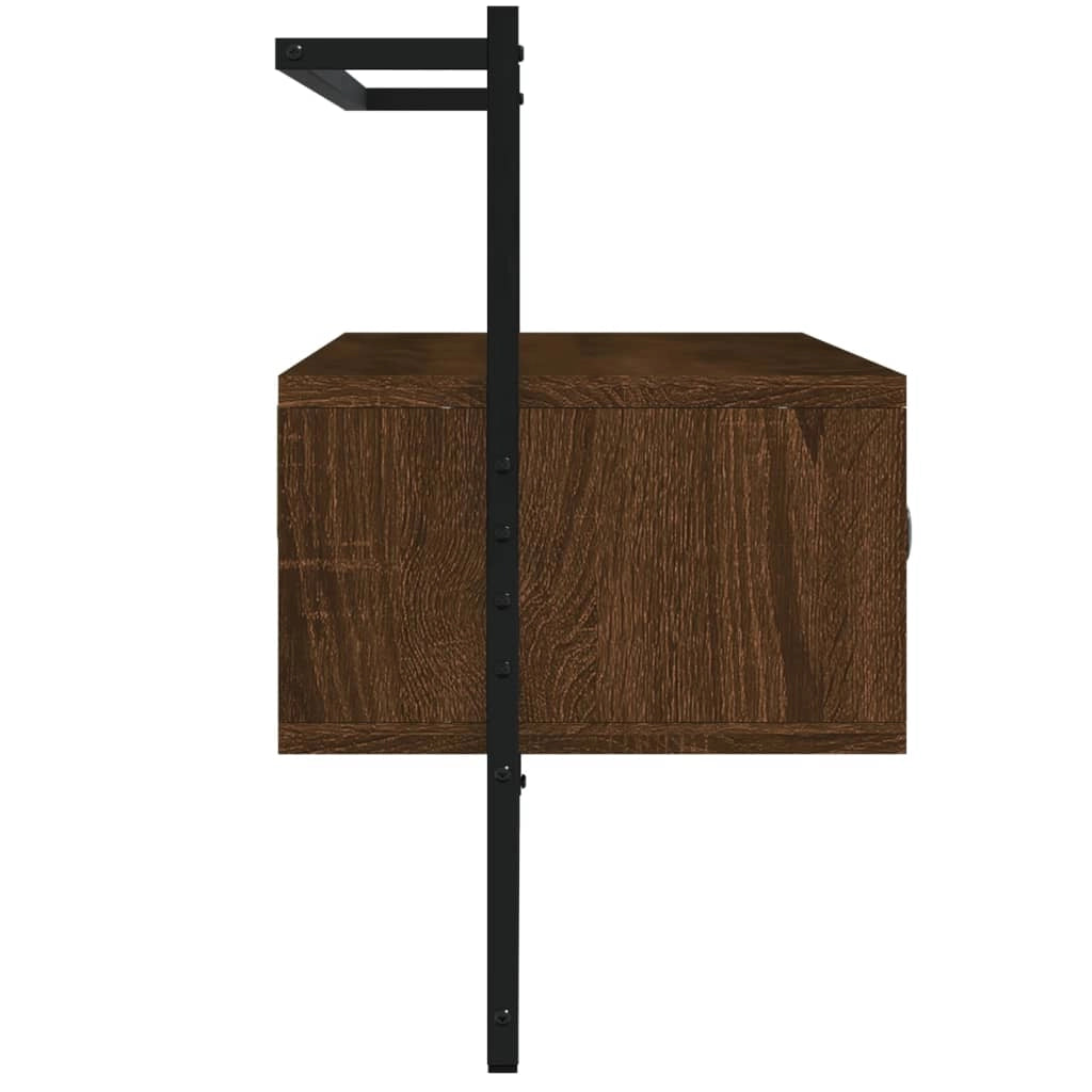 Mobile TV multimediale scaffale TV mobile TV credenza TV sala da pranzo soggiorno camera da letto a parete rovere 100,5 x 30 x 51 cm legno ingegnerizzato marrone 02_0028097