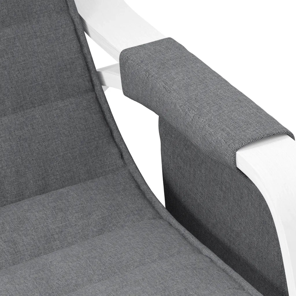 Sedia a Dondolo Grigio Scuro in Tessuto CFW6255627