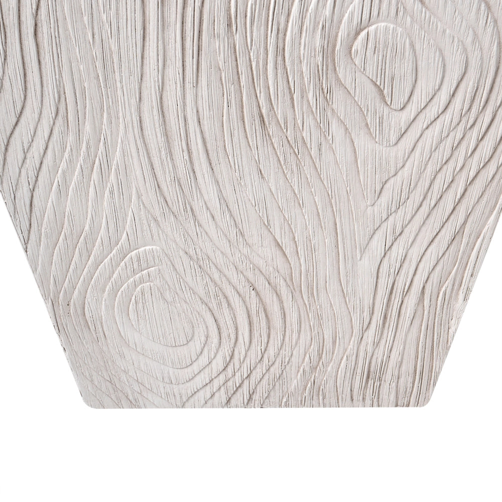 Vaso da fiori Beige chiaro Fioriera rotonda in fibra di argilla per uso interno ed esterno 42 x 42 x 50 cm Decorativa Design moderno Soggiorno Giardino