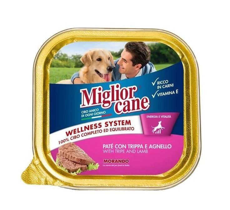 SET 18 MIGLIOR CANE PATE' CON TRIPPA E AGNELLO 300 GR