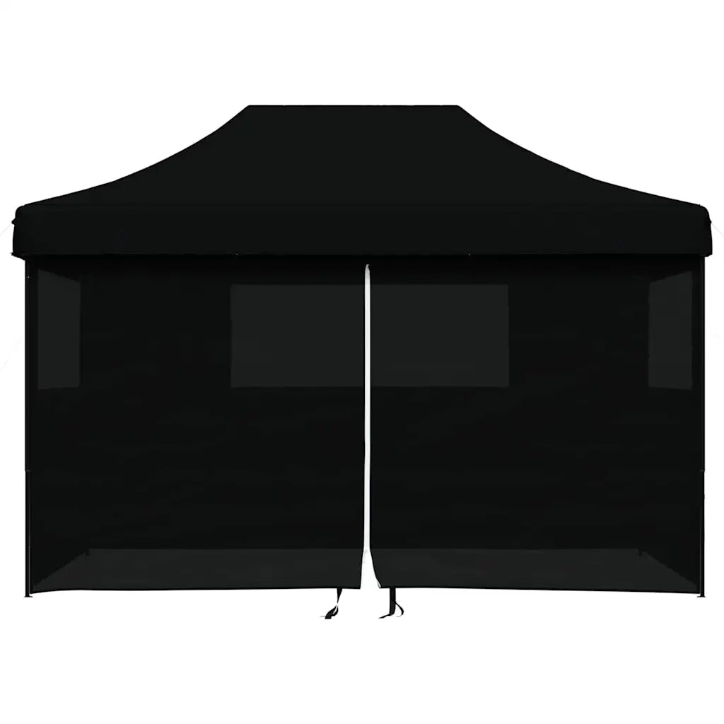 Tendone per Feste Pieghevole Pop-Up con 4 Pareti Nero 4005030