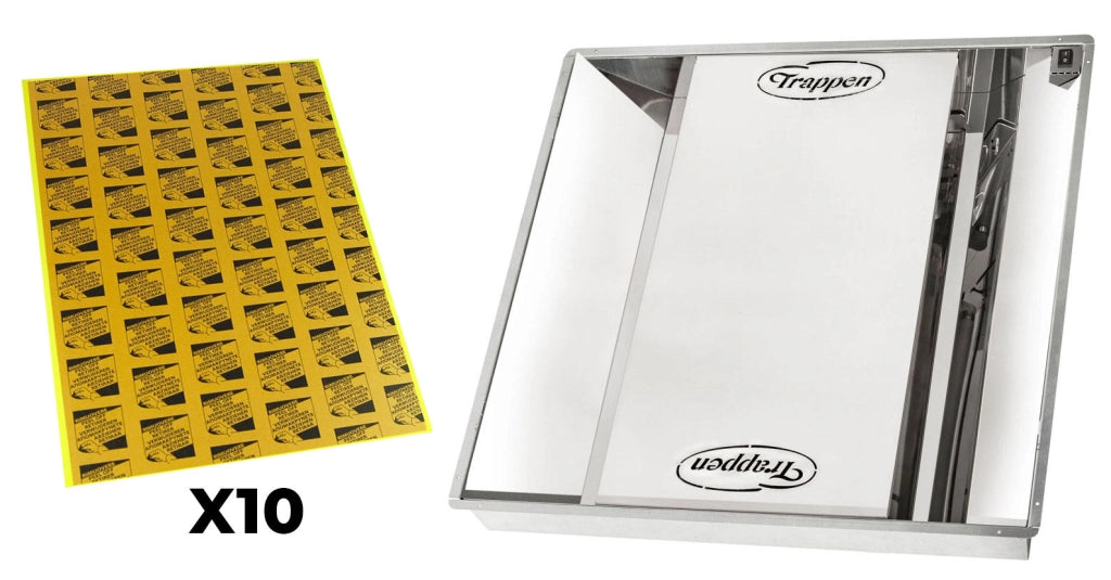 Kit Zanzariera Elettrica da Incasso 60x60 cm 50W Trappen Luna 50 + 10 Cartoncini