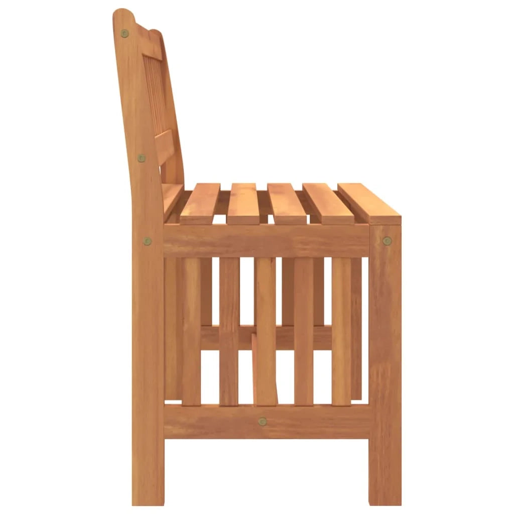 Panchina da giardino arredo esterno per patio terrazzo 80 x 45 x 77 cm legno massello di eucalipto 02_0011325