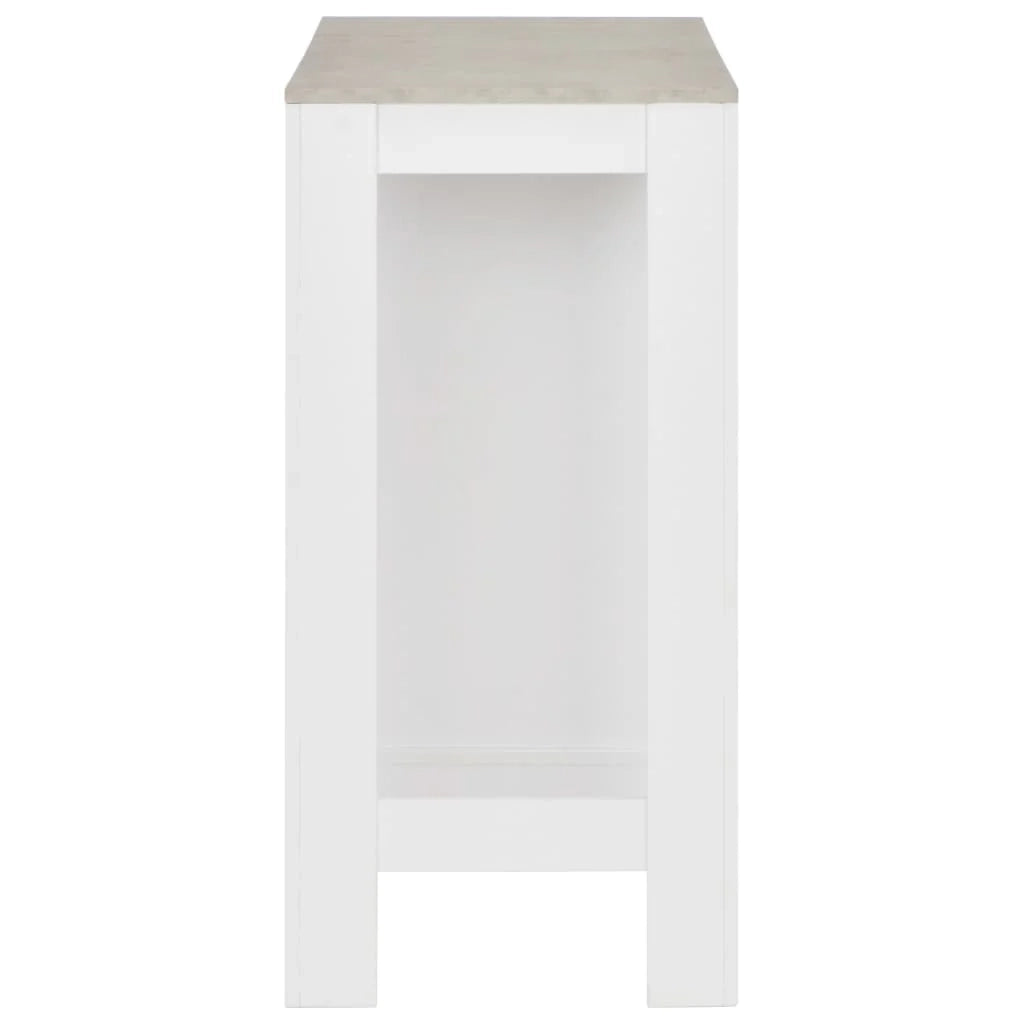 Tavolo alto da bar/bistrot con ripiano bianco 110 cm 0902051