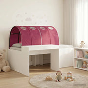 Letto con Tunnel 4 pcs Rovere Artigianale e Rosso