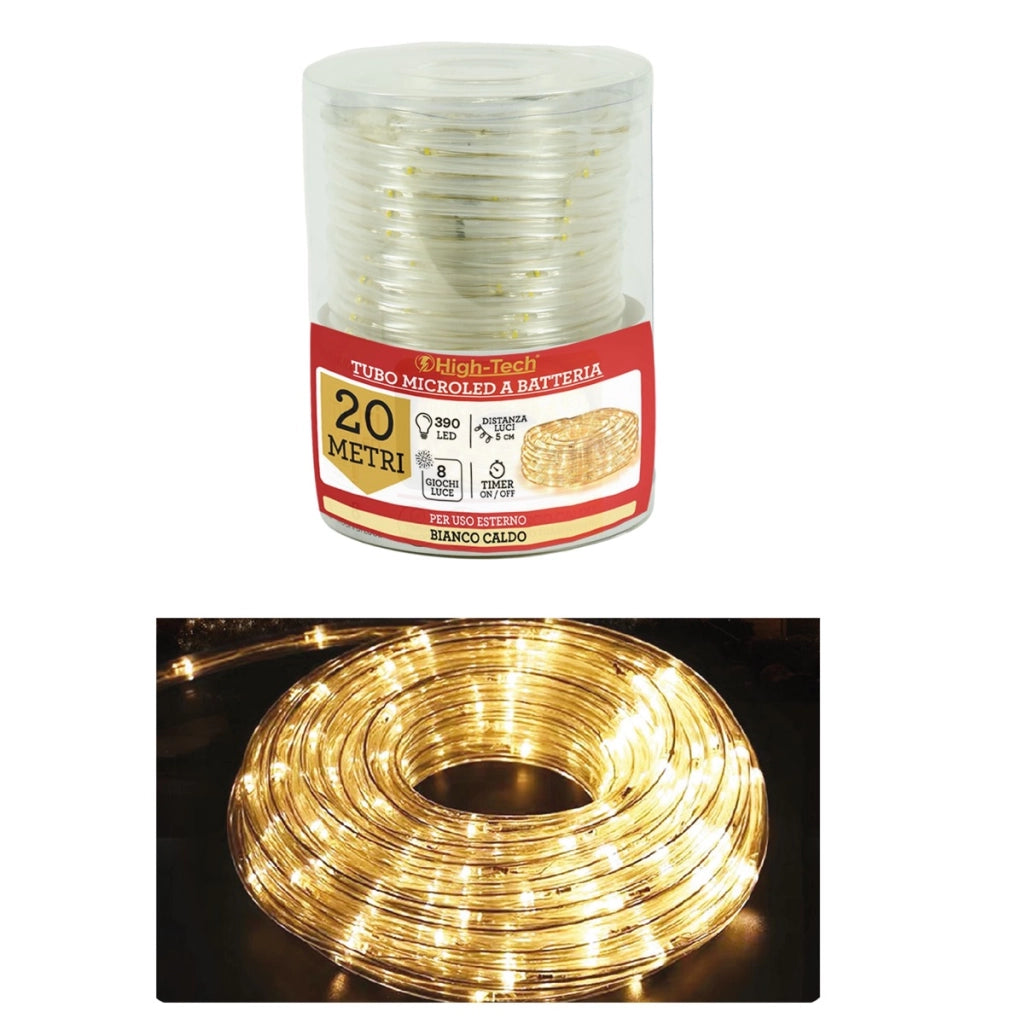 HIGH-TECH TUBO MICROLED MT.20 BIANCO CALDO A BATTERIE