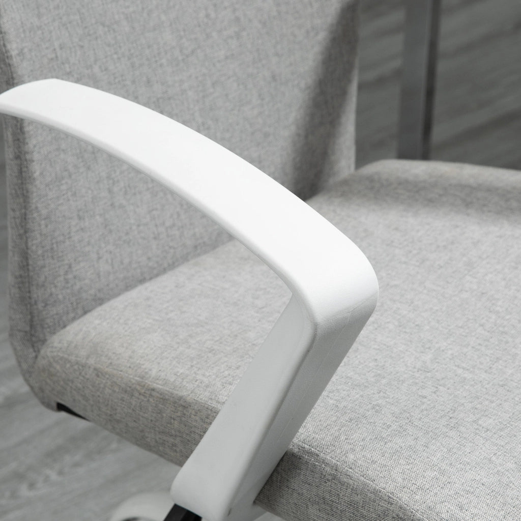 Sedia Ergonomica e Girevole da Ufficio in Tessuto Grigio 61x61x89-99 cm