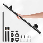 Leva per Scendino in Acciaio Inox Nero 1m - Copertura Antiscivolo per Maniglie con Accessori - Adatto per Interno e Esterno, Scendino, Balcone, e Balaustra
