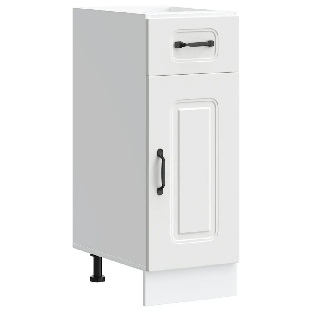 Mobile da cucina moderno con pratico spazio contenitivo 30 x 46 x 81,5 cm legno composito bianco 02_0049880
